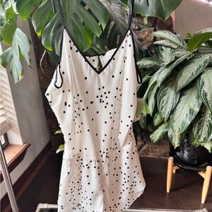 Kate Spade White and Black Polka Dot Romper